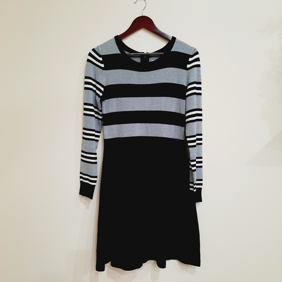 Eliza J Dresses & Skirts - Eliza J Black and Gray Long Sleeve Dress